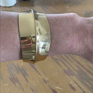 Vintage wide Gold Cuff Bracelet